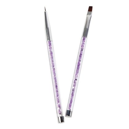 Pensule pentru Unghii Nail Art 2 Grosimi - 2buc