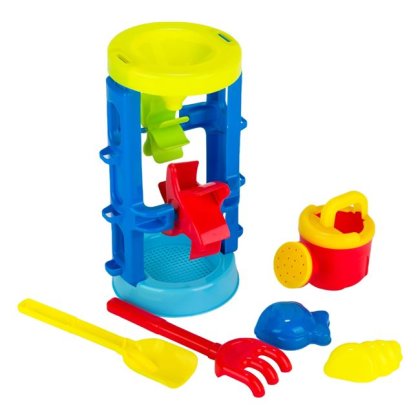 Set Plaja Moara de Apa Colorata & 5 Accesorii