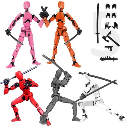 Set 5 Dummy 13 Robot VICTINY ® jucarie cu articulatii 16, 5cm, imprimat 3D, random colors