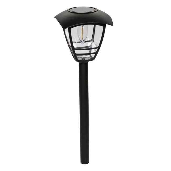 Lampa Solara Neagra cu Bec 44cm