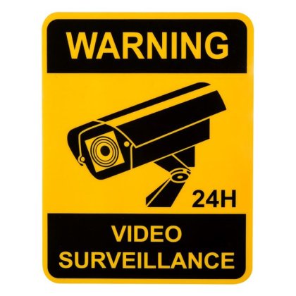 Indicator Autocolant Video Surveillance 14x18cm