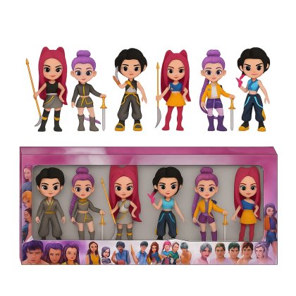 Set 6 figurine KPop Demon Hunters, 10 cm, Funny Party Team®