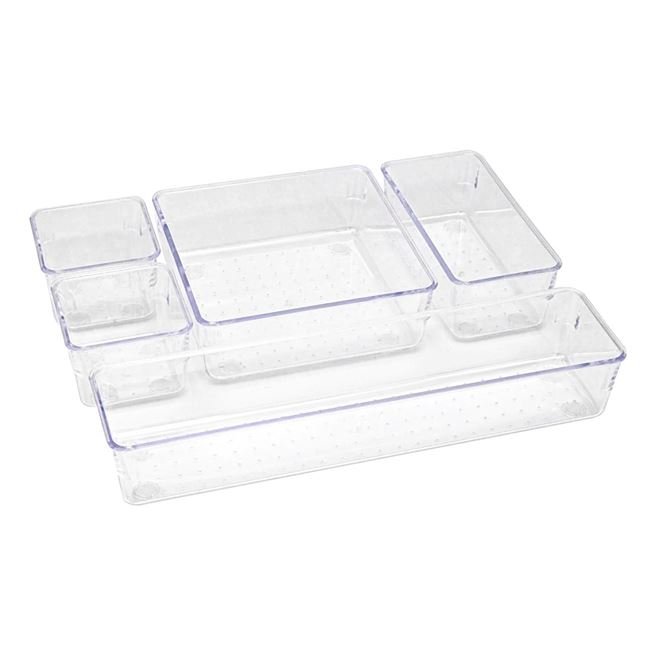 Organizator pentru Sertar cu 5 Compartimente Transparente