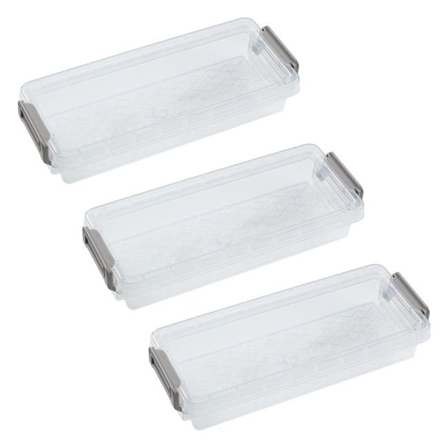 Cutii de Organizare din Plastic 20,4x8x3,7cm - 3buc