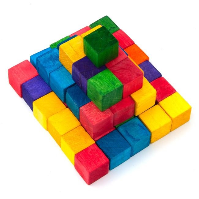 Cuburi Colorate pentru Creatii 1.5x1.5cm - 49buc