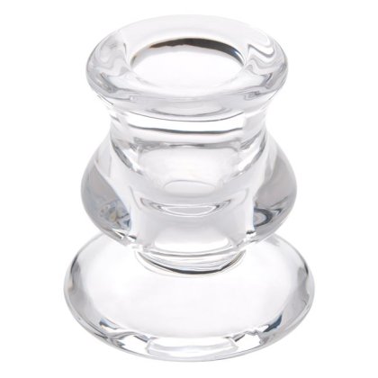 Sfesnic Decorativ din Sticla cu Baza Rotunda Transparent Ø5.5x6cm