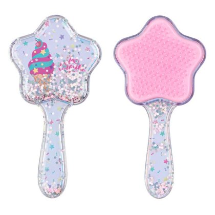 Perie Par Roz cu Glitter Inghetata pentru Copii 17x9cm