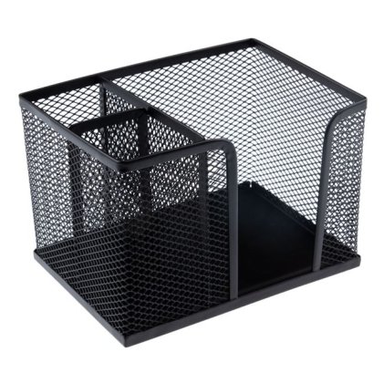 Suport Notite cu Suport Negru pentru Pixuri 14.5x10x10cm