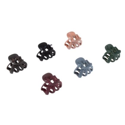 Clame de Par Nuante Maro Mate pentru Femei 2.5cm - 6buc