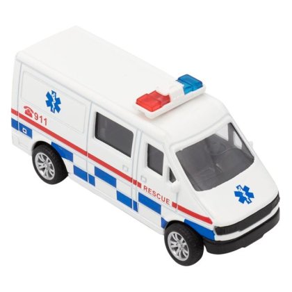 Vehicul Miniatura Ambulanta Alba 1:43