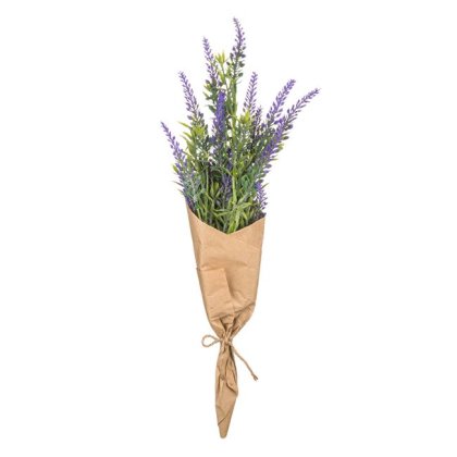 Ramura Artificiala cu Flori Mov de Lavanda 50cm