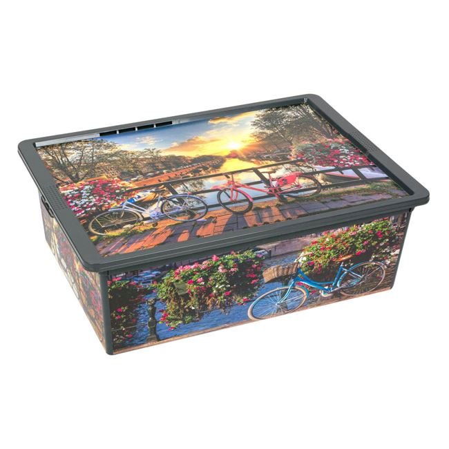 Cutie de Depozitare din Plastic cu Capac Amsterdam 25L