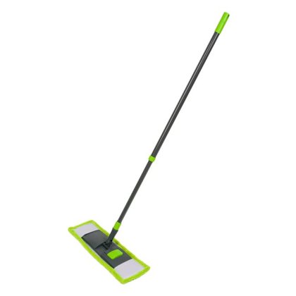 Mop cu Microfibre Verde Lime & Coada Extensibila