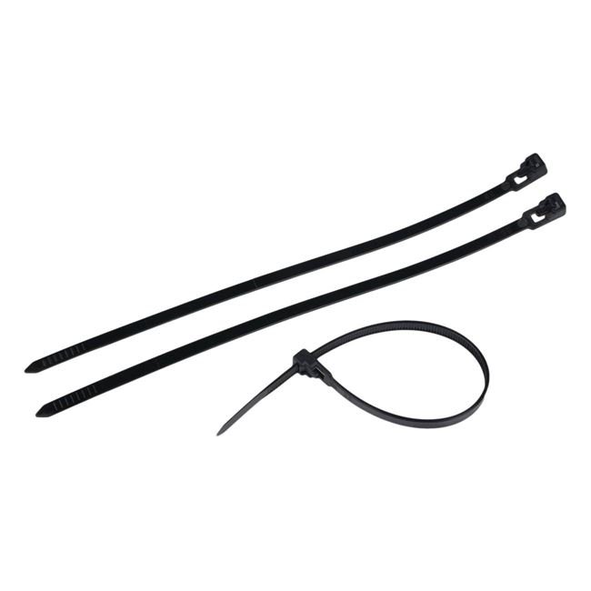 Coliere pentru Cabluri Negre Reutilizabile 20x0,48cm - 45buc