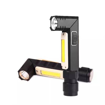 Lanterna cu LED Multifunctionala, Magnetica, Rezistenta la Apa, Reglabila 360 °, Lumina Alba si Rosie, Pliabila 90°