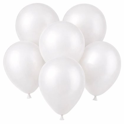 Baloane de Petrecere Albe 23cm - 10buc