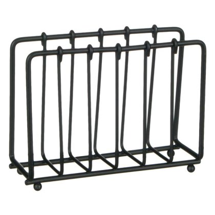 Suport Servetele Negru Fier Linii Verticale 13x4.5x10cm
