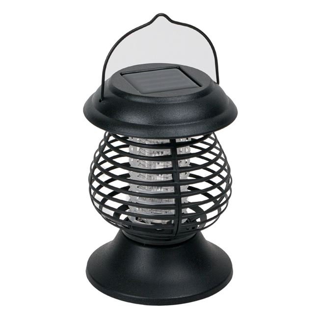 Felinar Solar de Masa cu LED 1.2V Anti Insecte 2 in 1 Negru Ø13.5x16cm