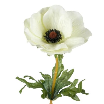 Floare Artificiala Anemona Alba 40cm