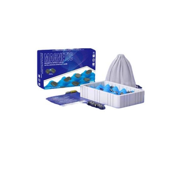 Joc de sah magnetic PZCC, set cu piese si 2 tipuri de tabla, pentru copii si familie