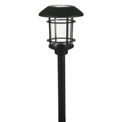 Lampa Solara Neagra din Plastic cu LED Alb 33cm