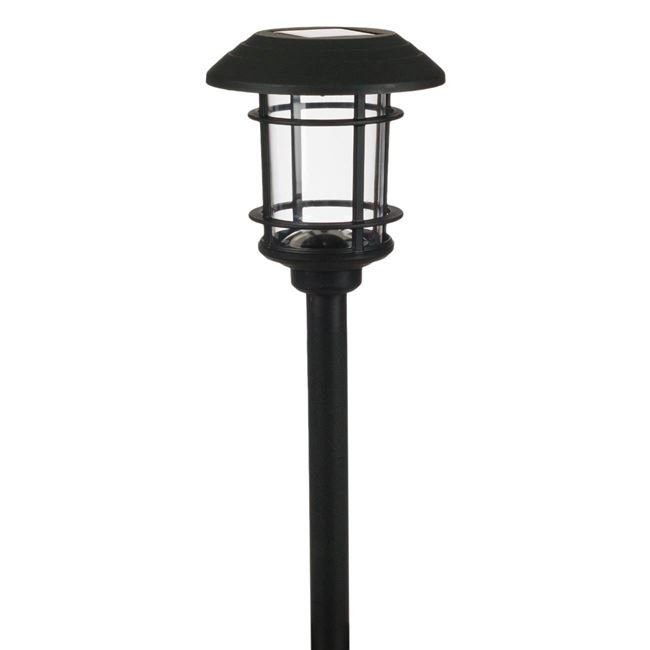 Lampa Solara Neagra din Plastic cu LED Alb 33cm