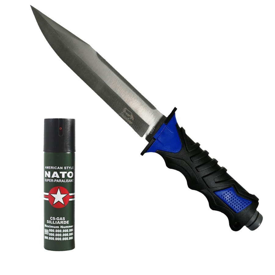 Cutit Survival Camper, 35 cm, cadou spray NATO 60 ml