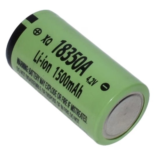 Acumulator XQ-18350A reincarcabil Li-ion VICTINY®, 3.7v 1500mah, verde
