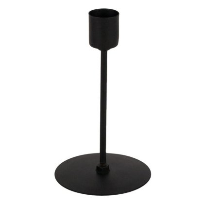 Sfesnic Decorativ Metalic Negru cu Baza Rotunda Ø8x14cm