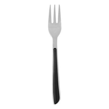 Furculita Mica din Inox Inoxidabil cu Maner Negru 14cm