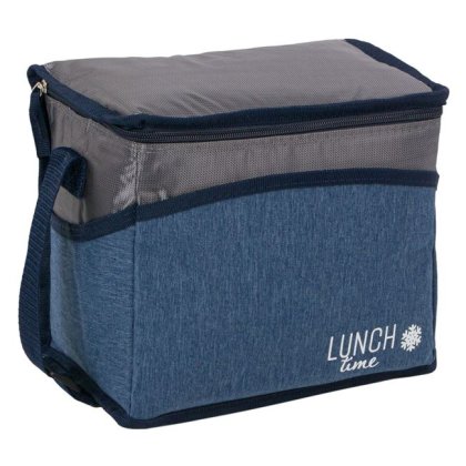 Geanta Izoterma Blue Jeans Antracit cu Fermoar 26x16x21cm - 9L