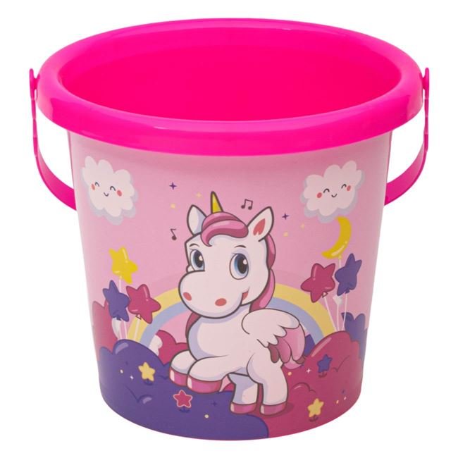 Galeata Plaja Unicorn Curcubeu Fucsia Ø17x15.5cm
