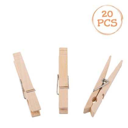 Carlige din Lemn pentru Rufe 8.5cm - 20buc
