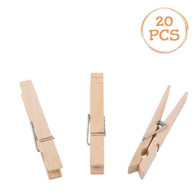 Carlige din Lemn pentru Rufe 8.5cm - 20buc