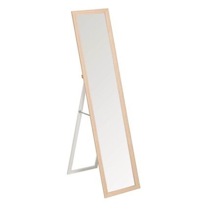Oglinda de Podea Bej din Lemn cu Suport 156x36cm