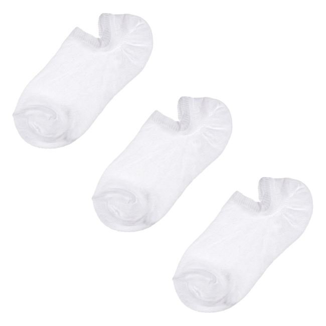 Sosete Scurte Sport Albe pentru Femei - 3 perechi