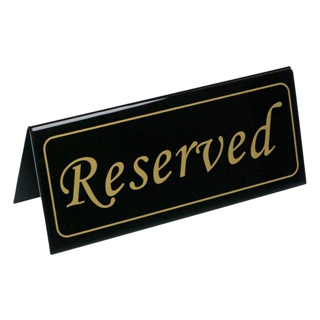 Placa din Plastic Reserved 16x7cm