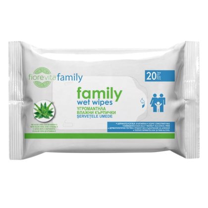 Servetele Umede Family cu Aloe Vera & Vitamina E 20 buc - Fiorevita