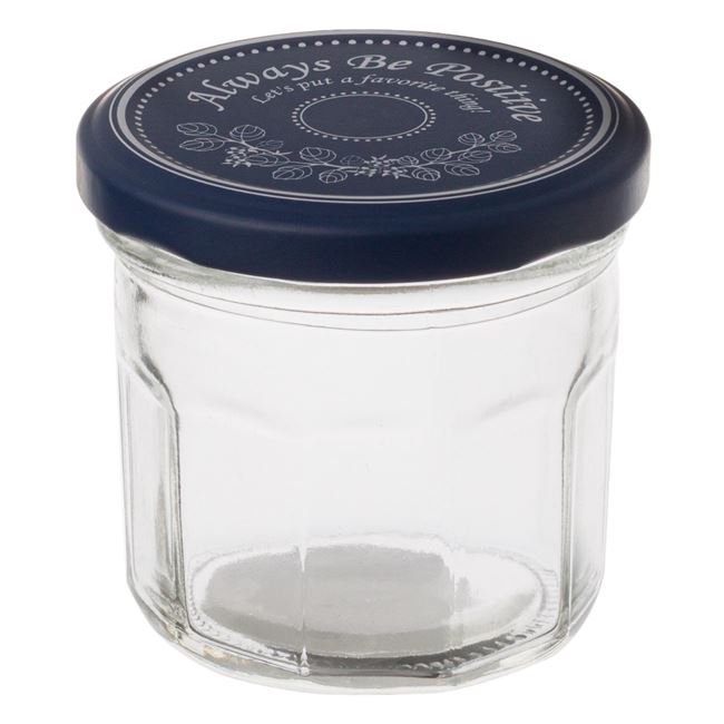 Borcan de Depozitare din Sticla Capac cu Mesaj 150ml