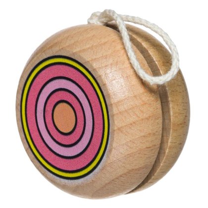 Jucarie YOYO din Lemn Cercuri Colorate Ø5x3.5cm