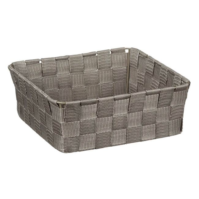 Cos de Depozitare Maetalic Impletit Taupe 24x24x8.5cm