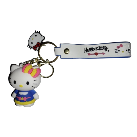 Breloc pentru Chei Ghiozdan, Geanta, Penar, model funda albastru galben, hello kitty, Pentru Copii