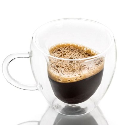 Cana de Sticla Transparenta cu Perete Dublu Inima 240ml