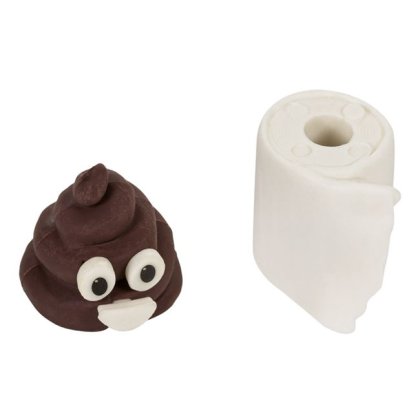 Radiere 3D cu Model Emoji & Hartie Igienica - 2buc