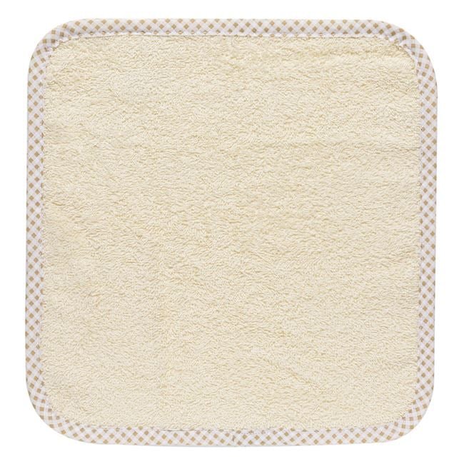 Prosopel din Bumbac Bej Margine cu Carouri pentru Copii 30x30cm