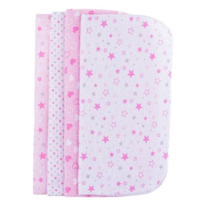 Prosopele Roz Albe cu Model pentru Copii 25x25cm - 8buc
