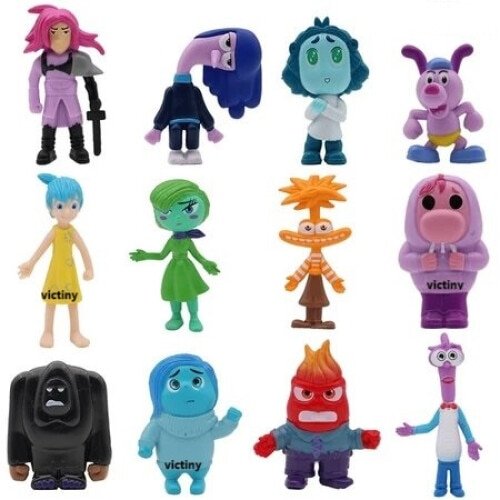 Set 6 figurine breloc inside out 2 VICTINY® 5 cm / 7 cm / 9 cm