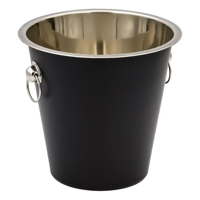 Frapiera din Inox Neagra Mata cu Manere Ø22.5x21cm