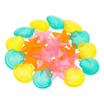 Set Cuburi Gheata Reutilizabile cu Model Scoici Colorate - 24buc