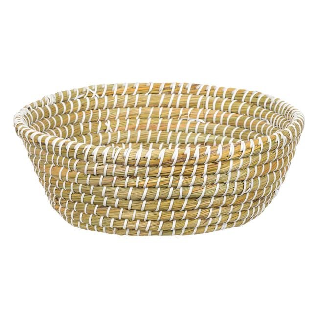 Cos de Depozitare de Paie Rotund de Culoare Naturala Ø30x12cm